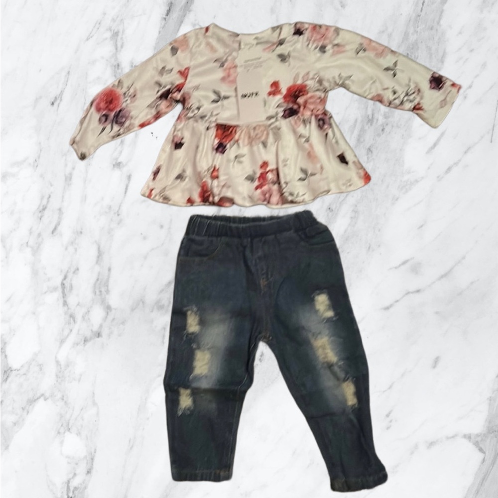 Nufr 12-18 months shirt and Jean set